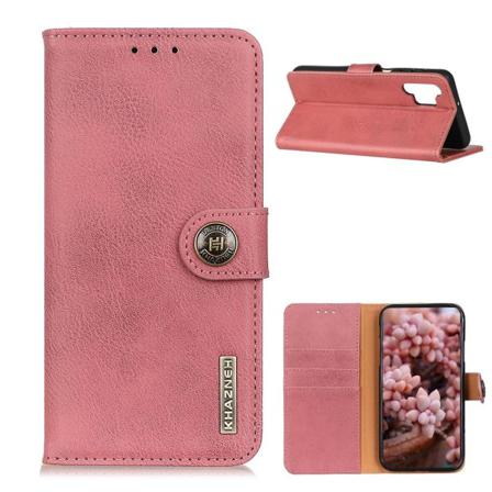 Samsung Galaxy A32 5g - Khazneh Läder Fodral - Rosa Pink Rosa