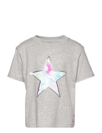 Kids Flippy Sequin Graphic T-Shirt Grey GAP