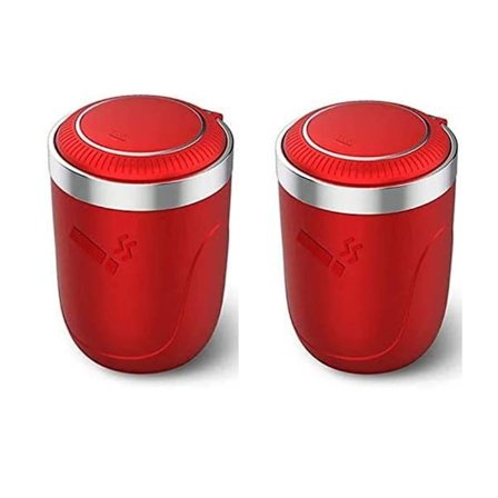 Auton roskakori kannella ja LED-valolla, sisäänrakennettu nappiparisto, irrotettava