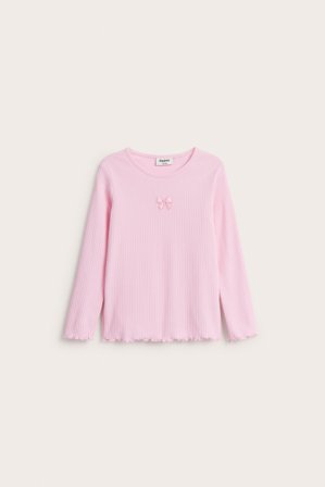 Kappahl | Ribbad långärmad topp | Rosa