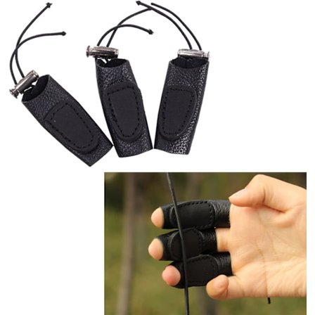 1 Sæt med Tre Fingre Bueskydning Fingerbeskyttelse Bueskydning