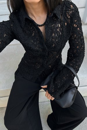 NA-KD Collier de perles et pierre - Bijoux - Noir - One Size