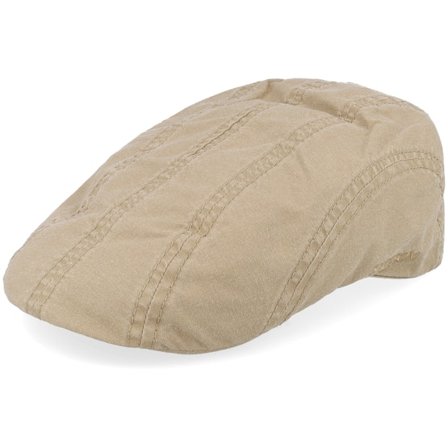 Stetson - Beige flatcap Keps - Ivy Delave Organic Cotton Beige Flat Cap @ Hatstore