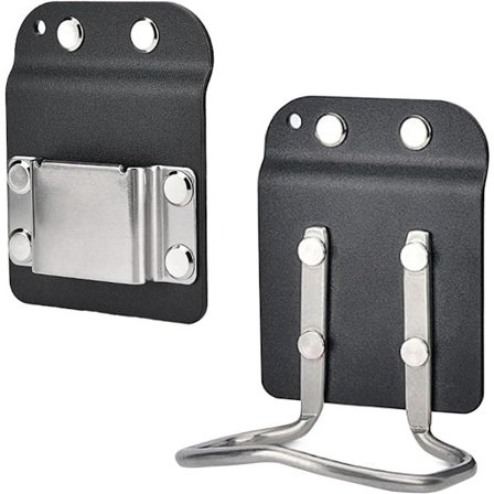 ING Hammerholder, Sort, Rustfrit Stål + Nylon, Falder Ikke Let Af, Krog til Elektrisk Boremaskine, Håndfri, til Hammere, Økser og Skruenøgler