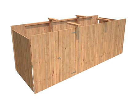 Palmako 102786 Förråd inv. 10,9 m², till Karl 101038, brun, impr., Stugor & förråd