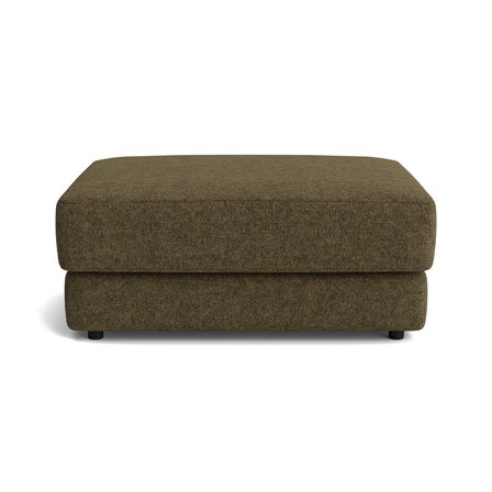 Sevilla Pouf Hocker in Capri Dunkelgrün, moderner Polsterhocker im zeitlosen Design, bequeme Polsterung für hohen Sitzkomfort, Höhe 43cm
