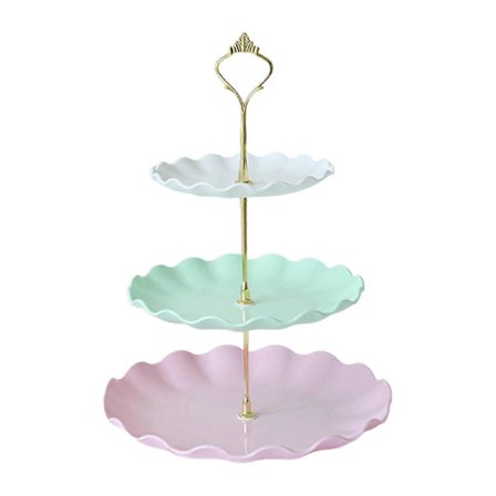 Three-Tier Cupcake Stand, Dessert Stand, BPA-Free, Large Capacity, Easy to Assemble, Cake Stand.
