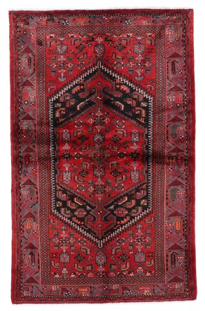 Hamadan Matta Orientalisk Mörkröd/Svart (Ull, Persien)