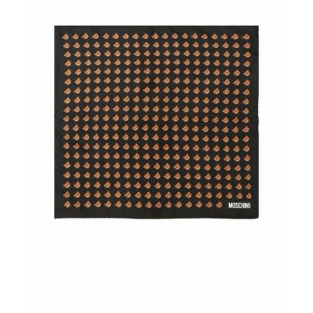 Moschino Branded pocket square , Zwart , Heren , Maat: ONE Size