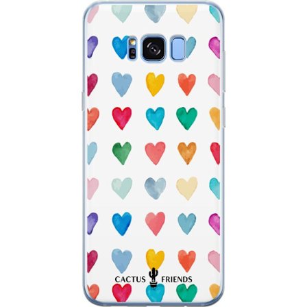 Yhteensopiva Puhelinkuori Samsung Samsung Galaxy S8+ Cactus and Friends - Watercolor Love Grid