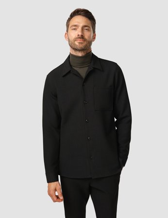 Shaping New Tomorrow - Heavy Edition Transitional Overshirt - Black Melange - Herren - Größe S
