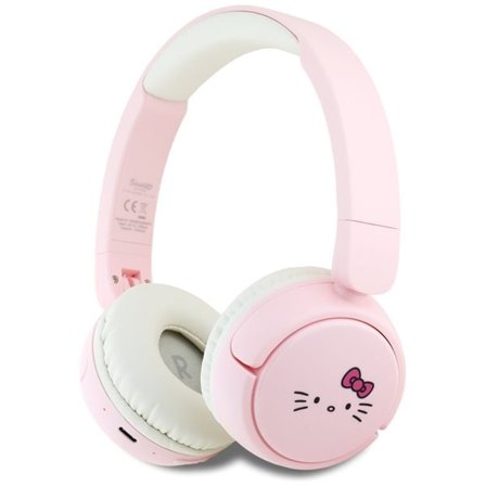 Hello Kitty Face Logo Bluetooth On-Ear kuulokkeet - Vaaleanpunainen