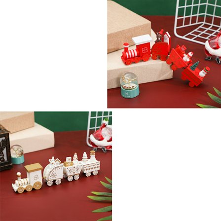 2 kpl Joulupuinen Junarata Koristeet Työpöydän Koristeet Joulu