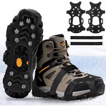 Sklisikre snøsåler Størrelse M (35-39) Snøsko Sklisikre skopigger med stropper Sklisikre pigger Stegjern Stegjern for fjellstøvler for aktiviteter