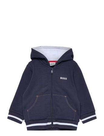Hooded Cardigan Huppari Navy BOSS
