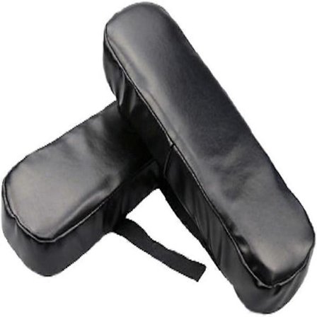 2 stk., PU, Armpuder, Støtte, til, Albue, Albuepude, Armlæn, i, Memoryskum, til, Kontorstol, og, Spille stol, Armpuder