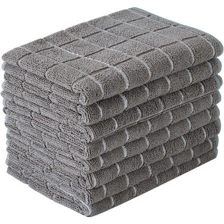 Kitchen Towels - Grey - 6-pack
