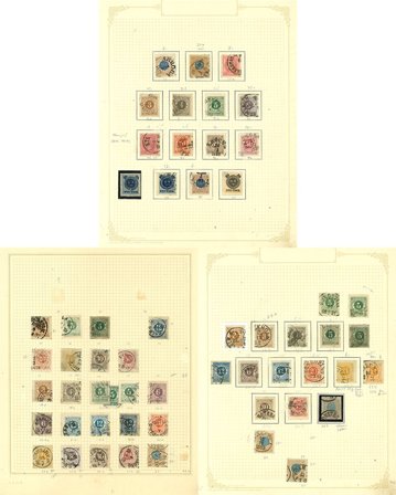 Sverige - Samling på 6 løse sider - Stemplet