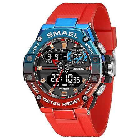 Smael Sport Watch For Man Dual Time Watch For Man Led Light Watch Alarm 8066 Mode Sportklockor Military S Shiock Armbandsur