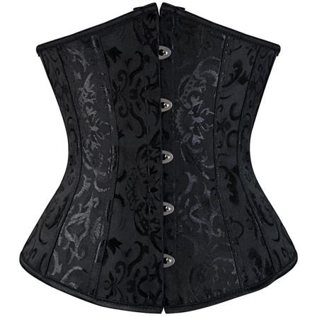 Waist trainer för kvinnor med ben och underbyst Black XLarge