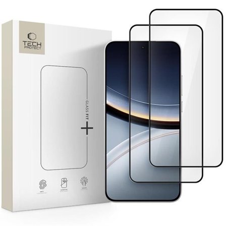 Tech-Protect Glass Fit+ 2-pack härdat glas för Xiaomi Poco F7 5G - svart