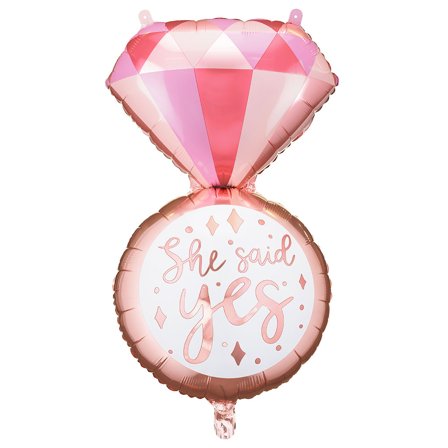 Folioilmapallo Timanttisormus She Said Yes