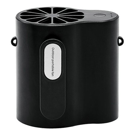 Bärbar Kylande Clip Fläkt, Midjefläkt Utomhus Undertröja Fläkt Svart