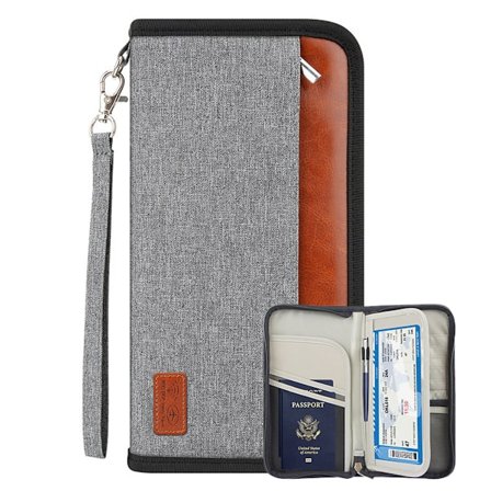 Rejsepaspung - Vandtæt organizer med RFID-blokering, rummer flere pas, kompakt størrelse til familierejser