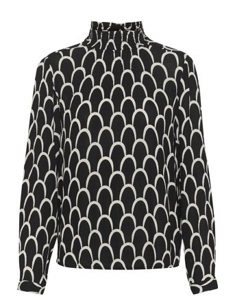 Kakarina Amber Smock Blouse Black Kaffe