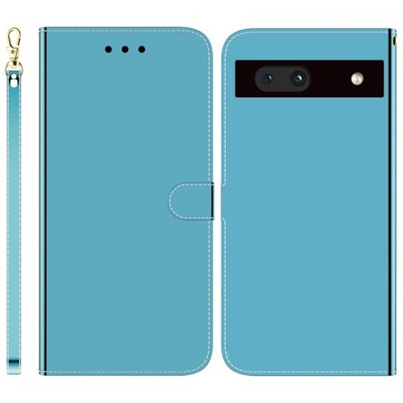 Mirror Google Pixel 7a Flip Fodral - Blå