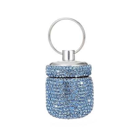 Rese Piller Organiserare Nyckelring Vattentät Pillerfodral Aluminiumlegering Medicinfodral Liten Pillerask för Kvinnor och Män