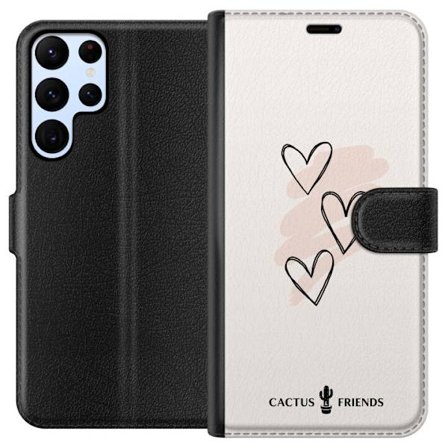 Kompatibel Tegnebogsetui til Samsung Samsung Galaxy S24 Ultra Cactus and Friends - Soft Romance Sketch