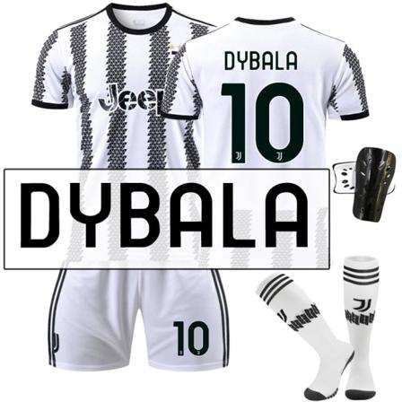 Juventus hemmatröja 22/23 Di Maria fotbollströja för barn Vuxna DYBALA 10 With sock protect #S