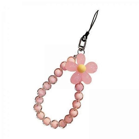 Telefon Charm Lanyard Telefon Lanyard Håndleddsstropp Perlebesatt Akryl Telefonveske Tilbehør Telefonkjede Snøre for Kvinner Jenter