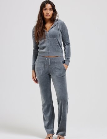 Juicy Couture Del Ray Pocketed Pant - Grey - XXS