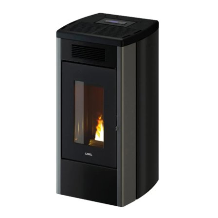 Stufa a pellet Cadel Atena Plus 12 ad aria canalizzata 12 kW - WiFi TITANIUM