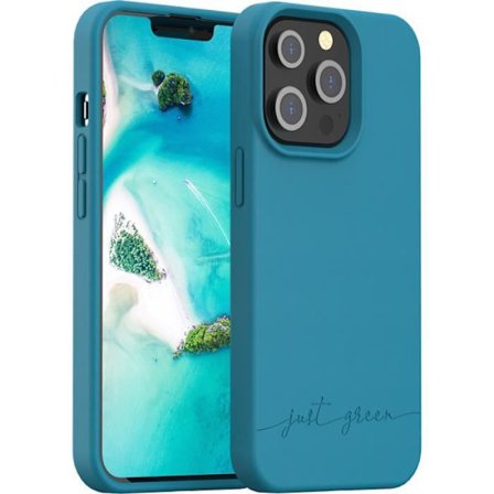 Coque - Just Green - iPhone 13 Pro - Mjuk - Biologiskt nedbrytbar - Blå lagun
