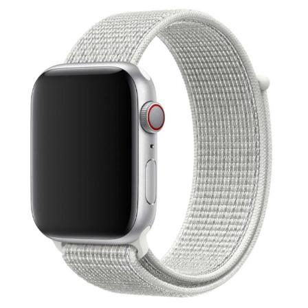 Apple Watch 42/44/45 Nylonarmband Sportloop Kardborreband Vit Hvit 42/44