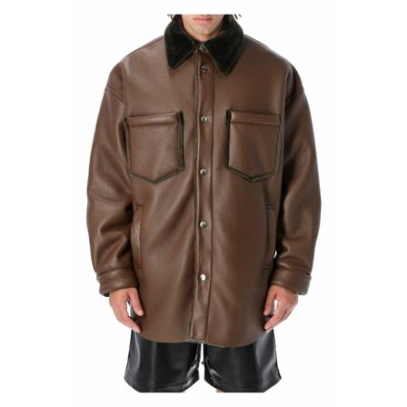 Nanushka, Jacket Nm 22Pfow 01166Es Bruin, Heren, Maat:M