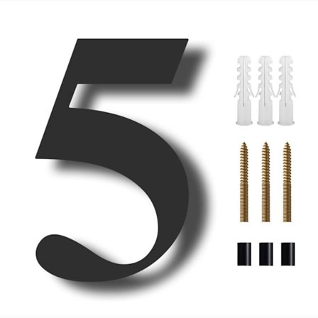 8" flydende husnummer Moderne husnummer 5 5