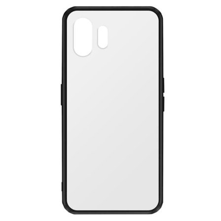 Cover - ADVISE - Nothing Phone 2 - Silicone Blødt - Mat Bagside - Sort Kant