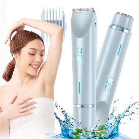 2026 Ny 3-i-1 barbermaskin for kvinner, barbermaskin, ansikt, vanntett, epilator, armhuler, ben, bikinilinje, damebarbermaskiner Bikini-blå