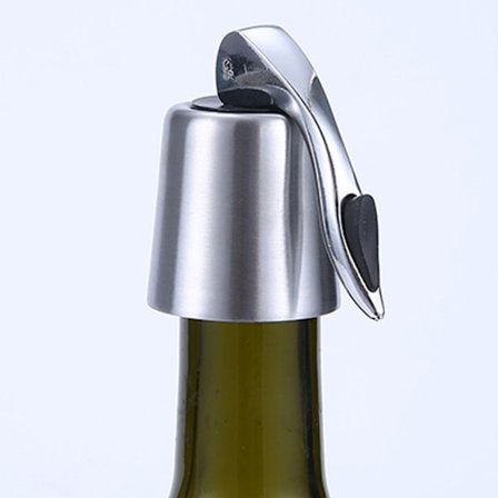 Vinstoppare, sett med 2, vinstoppare i rustfritt stål, vin