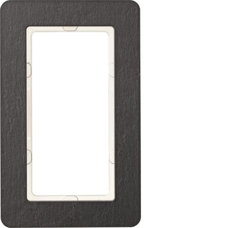 Hager 13096030 Peitekehys Berker Q.7:lle, liuskekivi, suuri reikäkuvio, Kytkimet & pistorasiat