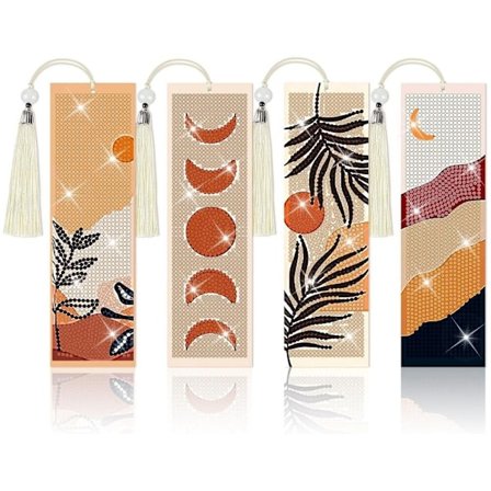 4PCS Bokmärken Diamond painting