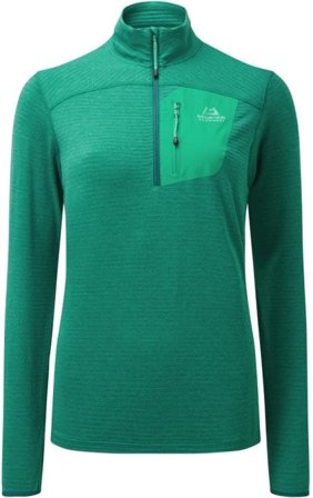 Mountain Equipment Lumiko Zip T naisten fleecepaita, vihreä