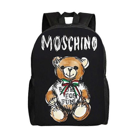 Moschino Mångsidig Ryggsäck Tvättbar avslappnad stil Skola Student Ryggsäck Trendig Oxford Tyg Datorväska Unisex-hjka3097