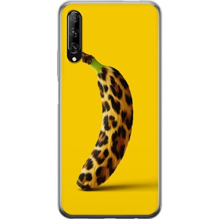Kompatibel Mobilcover til Huawei Huawei P smart Pro 2019 Banan med leopardmønster mod gul baggrund i en kreativ og legende design