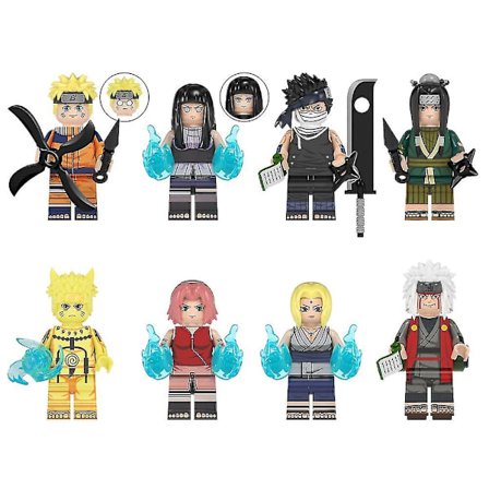 8 kpl Anime Naruto Mini Action Figure Lelua, Rakennuspalikka Lelut Keräilysetti Juhliin, Faneille Lahja