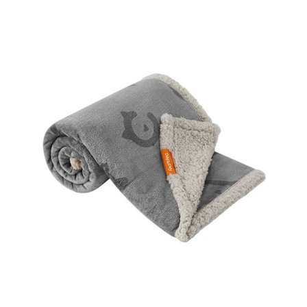 Rootz Pet Tæppe - Hundetæppe - Puppy Throw - Sherpa Materiale - TPU film - Flannel stof - Stor størrelse 127cm x 101cm - Letvægts 0,6 kg